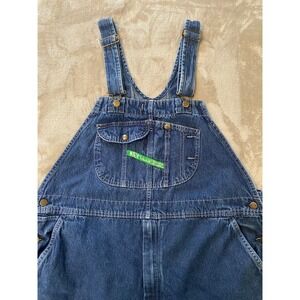 Key Imperial Overalls Mens 48x28 Blue Denim Bib Workwear Carpenter Relaxed